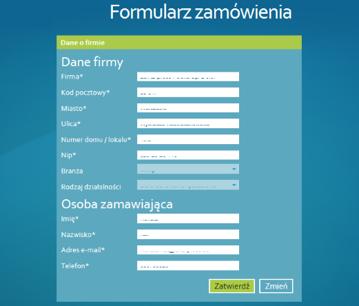 Optima zamówienie krok 2